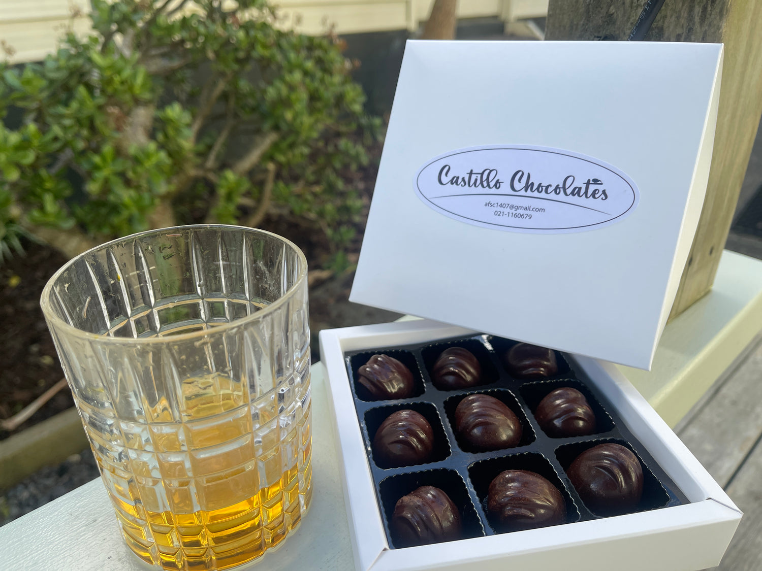 Belgian Dark Chocolate Bonbons with Single Malt Whiskey Ganache 9 pack 