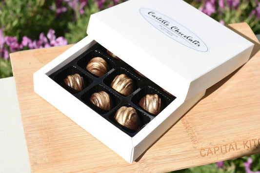 54% cacao Belgian Dark Chocolate Bonbon  with Irish Cream Ganache 9 pack 